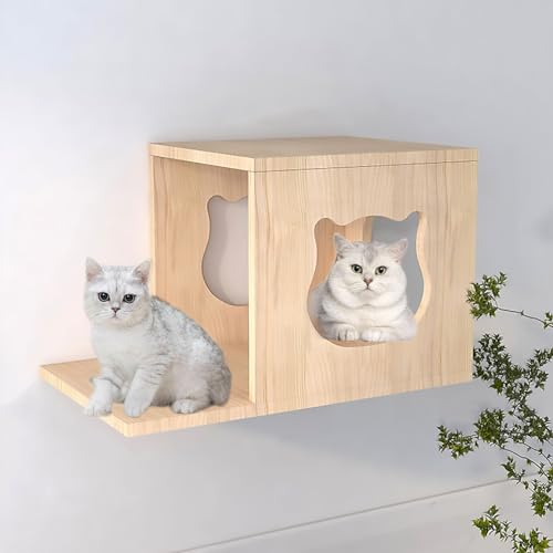 Katzen Kletterwand für den Innenbereich, Katze Wandelement, Katzennest, Lufthängebrücke, Sprungplattform, Raumkapsel (Color : S3) von Pucaru