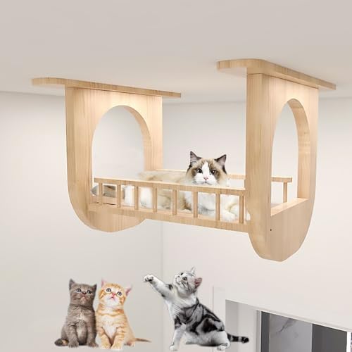 Pucaru Katzen Kletterwand für den Innenbereich, Katze Wandelement, Katzennest, Lufthängebrücke, Sprungplattform, Raumkapsel (Color : S5) von Pucaru