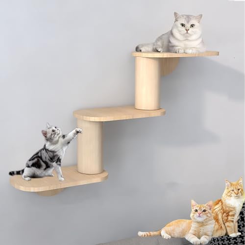 Pucaru Katzen Wandmöbel – Katzen-Kletterwand und Katzen-Wandstufe, Decken und Wände, Katzen Kletterwand-Set, DIY-Freiheitsmontage (Color : S1) von Pucaru
