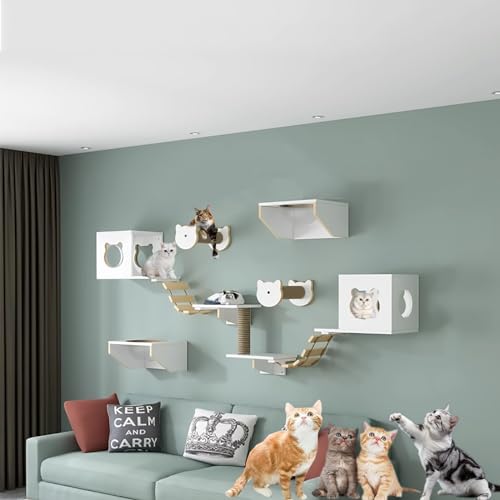 Pucaru Katzenbett Wand, Katzen Wandmöbel, Wandpark für Katzen, Katzenwandparkour, zum Spielen, Klettern und Faulenzen (Size : Style5) von Pucaru
