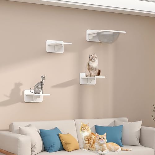 Katzenwandparkour, Katzenregal, Modernes Katzen Wandmöbelset, Katzenkletterwandspielplatz, Katzenwandstufen, Katzenhaus, Raumkapsel Usw (Size : Style2) von Pucaru
