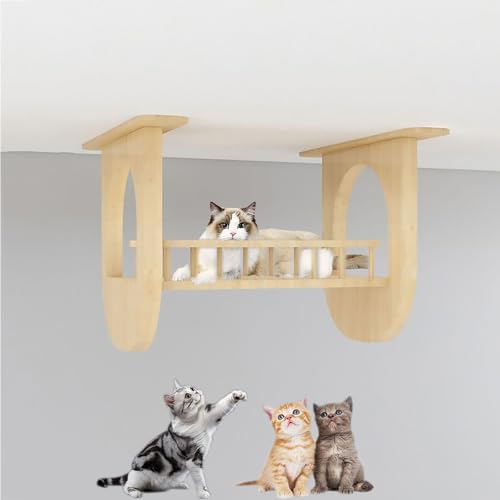 Katzenwandparkour, Moderne Wandmontierte Katzenmöbel, Katzenkletterwand, Katze Wandelement, DIY-Decken- Und Wandkombinationsset, Platzsparend(Size:S5) von Pucaru