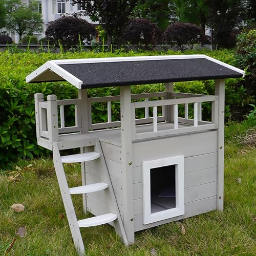 Outdoor-Tierhaus aus Massivholz, Wildkatzenhaus, Wetterfest, Sonnenschutz, Katzenhaus Outdoor, mit Treppe und Asphaltdach Outdoor-Tierhaus aus Massivholz, Wildkatzenhaus, Wetterfest, Sonnenschutz, Katzenhaus Outdoor, mit Treppe und Asphaltdach von Pucaru