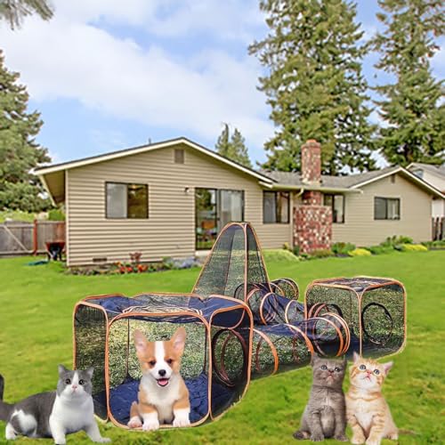 Pop-up 6-in-1-Mesh-Zelte, mit Tunnel, Katzengehege im Freien, Faltbar, für Katzen, Kaninchen, Frettchen und Kleintiere Pop-up 6-in-1-Mesh-Zelte, mit Tunnel, Katzengehege im Freien, Faltbar, für Katzen, Kaninchen, Frettchen und Kleintiere von Pucaru