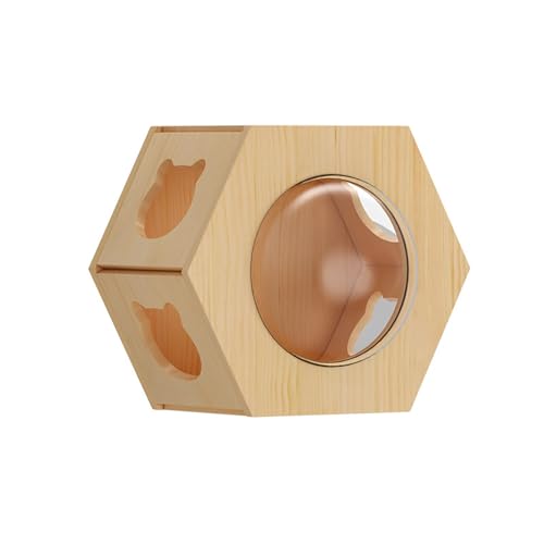 Pucaru 1 Stück Katzenkletterwand, Katzenmöbel, Wandmontiertes Katzenklettergerüst aus Holz, Geeignet for Die Wohnungseinrichtung(51 * 45 * 26cm) von Pucaru