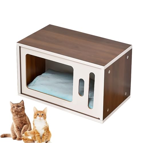 Pucaru Katzenhaus für den Innenbereich, Schuhwechselbank, Katzenschrank, Halbgeschlossenes Katzennest, EIN Schrank für Mehrere Verwendungszwecke(Brown) von Pucaru