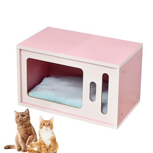Pucaru Katzenhaus für den Innenbereich, Schuhwechselbank, Katzenschrank, Halbgeschlossenes Katzennest, EIN Schrank für Mehrere Verwendungszwecke(Pink) von Pucaru