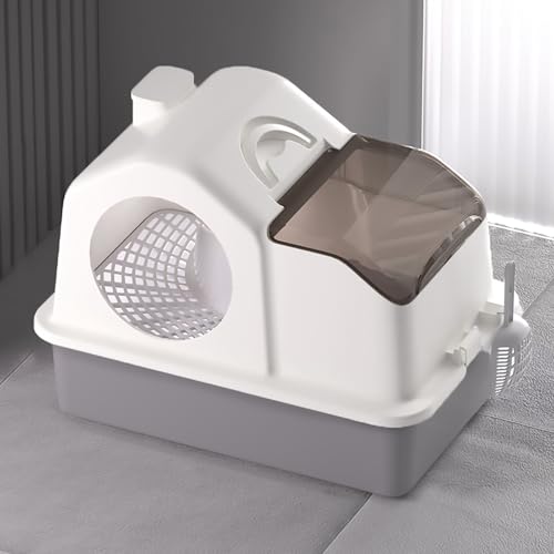 Pucaru Katzentoilette mit Hohen Seitenwänden, Katzenklo Geschlossen, Katzenklo mit Deckel, Erweiterter Korridor, Transparente Obere Abdeckung Pucaru Katzentoilette mit Hohen Seitenwänden, Katzenklo Geschlossen, Katzenklo mit Deckel, Erweiterter Korridor, Transparente Obere Abdeckung von Pucaru