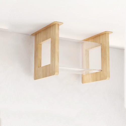 Pucaru Kletterwand Katzen, Katzenmöbel für Die Decke, Wandmontierte Katzenkletterregale, Katzenvilla-Laufsteg, Katzenhaus für Zuhause(35 * 50cm/13.7 * 19.6in) von Pucaru