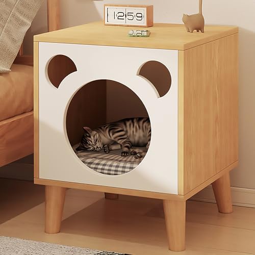 Pucaru Nachttisch für Haustiere, Modernes Katzenhaus, Nachttisch, Beistelltisch für Schlafzimmer, Katzenhütte für Hauskatzen, Großes Fassungsvermögen Pucaru Nachttisch für Haustiere, Modernes Katzenhaus, Nachttisch, Beistelltisch für Schlafzimmer, Katzenhütte für Hauskatzen, Großes Fassungsvermögen von Pucaru