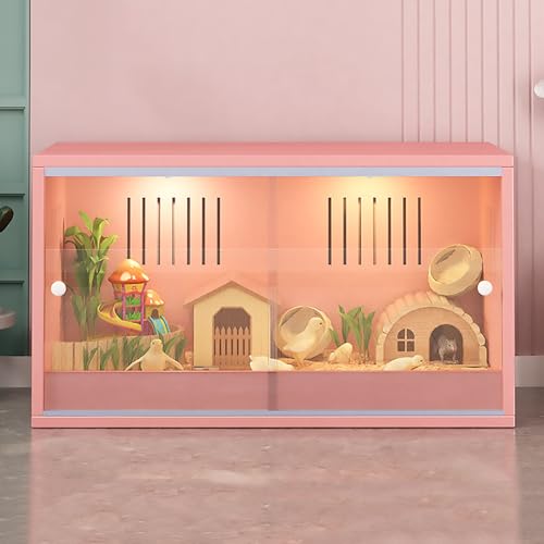 Rutin Hühnerzuchtbox, Haustierspezifischer Entenstall, Golden Bear Villa, Angelegter Tauben-und Hamsterkäfig, Belüftet und Atmungsaktiv(Pink) von Pucaru