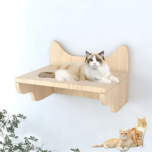 Wandmontiertes Katzen Wand Klettern aus Massivem Holz für den Innenbereich, Lufthängebrücke, Sprungplattform, Raumkapsel Usw (Color : S2) von Pucaru