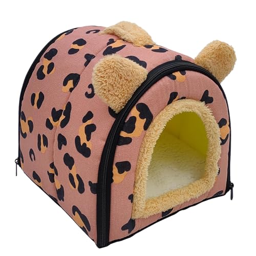 Puco Hamster-Schlafbett-Haus Kleintier-Versteck Winter warmes Spielzelt Bettwäsche Lebensraum-Dekoration für Eichhörnchen Chinchillas Hamster-Betthaus von Puco
