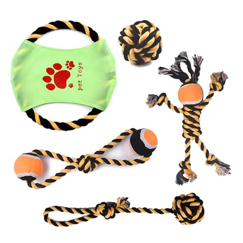Puco Hunde Seil Apportierspielzeug Set Tauziehen Spiel für Hunde Zahnen Kauen Backenzahn Spielzeug Hunde Apportierspielzeug für Indoor Hunde Hunde Kauspielzeug Puco Hunde Seil Apportierspielzeug Set Tauziehen Spiel für Hunde Zahnen Kauen Backenzahn Spielzeug Hunde Apportierspielzeug für Indoor Hunde Hunde Kauspielzeug von Puco