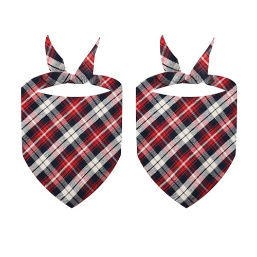 Puco Wendbares Haustier-Bandana, Festival-Kostüm, Hunde, Party, Halstuch, Halsband, Urlaub, Dress Up, Hunde, Kariertes Halstuch, 2 Stück, Haustier-Bandanas, Baumwolle Puco Wendbares Haustier-Bandana, Festival-Kostüm, Hunde, Party, Halstuch, Halsband, Urlaub, Dress Up, Hunde, Kariertes Halstuch, 2 Stück, Haustier-Bandanas, Baumwolle von Puco