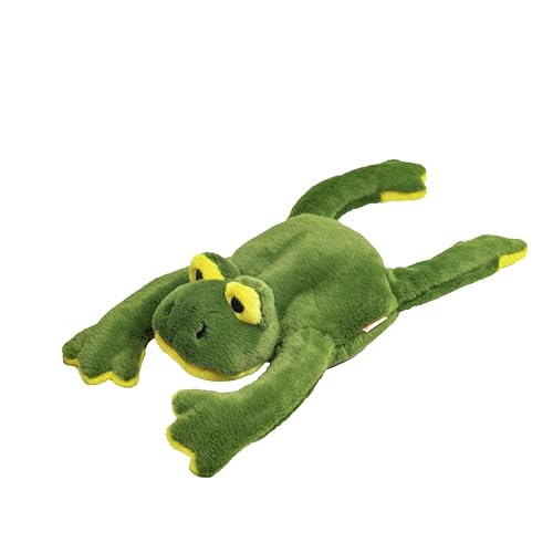 Puffy Crew Hundespielzeug mit Quietschscheibe und Seil, geschäftige Safari-Kollektion, 38,1 cm, für alle Hunderassen (Frosch) von Puffy Crew
