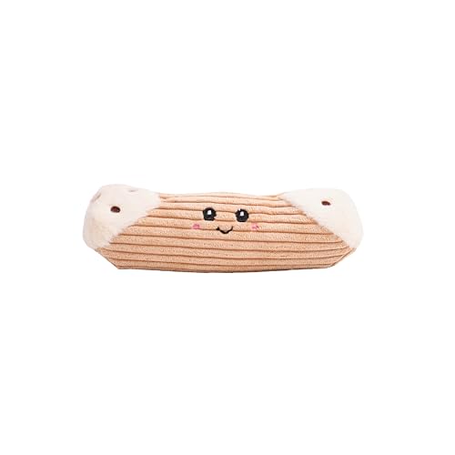 Puffy Crew Quietschendes Hundespielzeug, Bakery Bite_Stick Collection, 20,3 cm, für kleine und mittelgroße Hunde (Cannoli, klein) von Puffy Crew