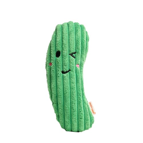 Puffy Crew Quietschendes Hundespielzeug, Bite_Stick-Kollektion, 20,3 cm, für kleine und mittelgroße Hunde (Gurke) von Puffy Crew
