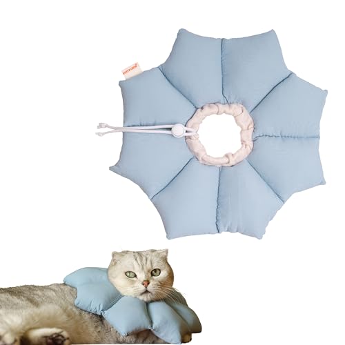 Puffy Crew Super Puff Katzenpflegekegel, verstellbar, wasserdicht, zur Genesung von Katzen, leichte Kegel nach Operationen, für alle Rassen geeignet, Himmelblau, Größe M, passend für Halsumfang 16,5 Puffy Crew Super Puff Katzenpflegekegel, verstellbar, wasserdicht, zur Genesung von Katzen, leichte Kegel nach Operationen, für alle Rassen geeignet, Himmelblau, Größe M, passend für Halsumfang 16,5 von Puffy Crew