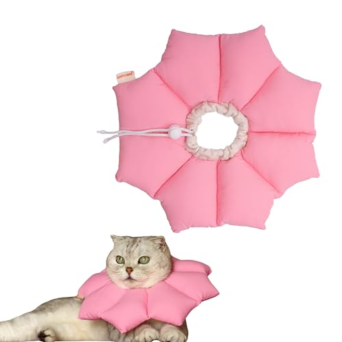Puffy Crew Super Puff Katzenpflegekegel, verstellbar, wasserdicht, zur Genesung von Katzen, leichte Kegel nach Operationen, für alle Rassen geeignet, Kaugummirosa, Größe S, passend für Halsumfang 14 Puffy Crew Super Puff Katzenpflegekegel, verstellbar, wasserdicht, zur Genesung von Katzen, leichte Kegel nach Operationen, für alle Rassen geeignet, Kaugummirosa, Größe S, passend für Halsumfang 14 von Puffy Crew
