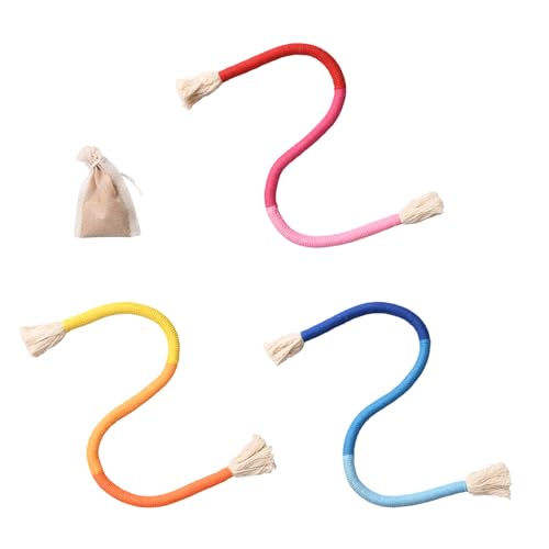 Pumwoy 3 Stück Spielzeug Beißseil 70 cm, Katzen Spielzeug Interaktives Katzenspielzeug, Interaktives Beißseil, Zahnungsspielzeug für Katzen, Katzenminze Sticks Kausticks für Katzen von Pumwoy