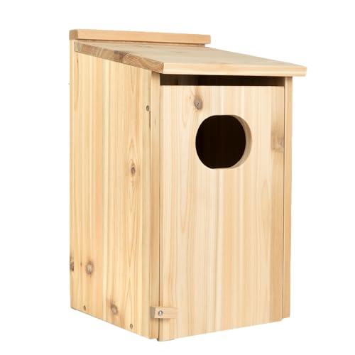 Punchau Entenhaus aus Zedernholz für den Außenbereich, 43,2 x 25,4 x 25,4 cm, Holzunterstand und Nistkasten für Teich und Feuchtgebiete Punchau Entenhaus aus Zedernholz für den Außenbereich, 43,2 x 25,4 x 25,4 cm, Holzunterstand und Nistkasten für Teich und Feuchtgebiete von Punchau