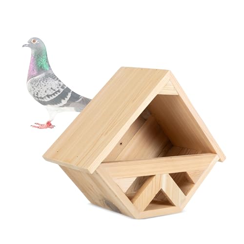 Punchau Zeder Offener Trauer-Taube Nistkasten für den Außenbereich – 35,6 x 27,9 x 15,2 cm (L x H x B) – für den Außenbereich, Naturschindeln von Punchau
