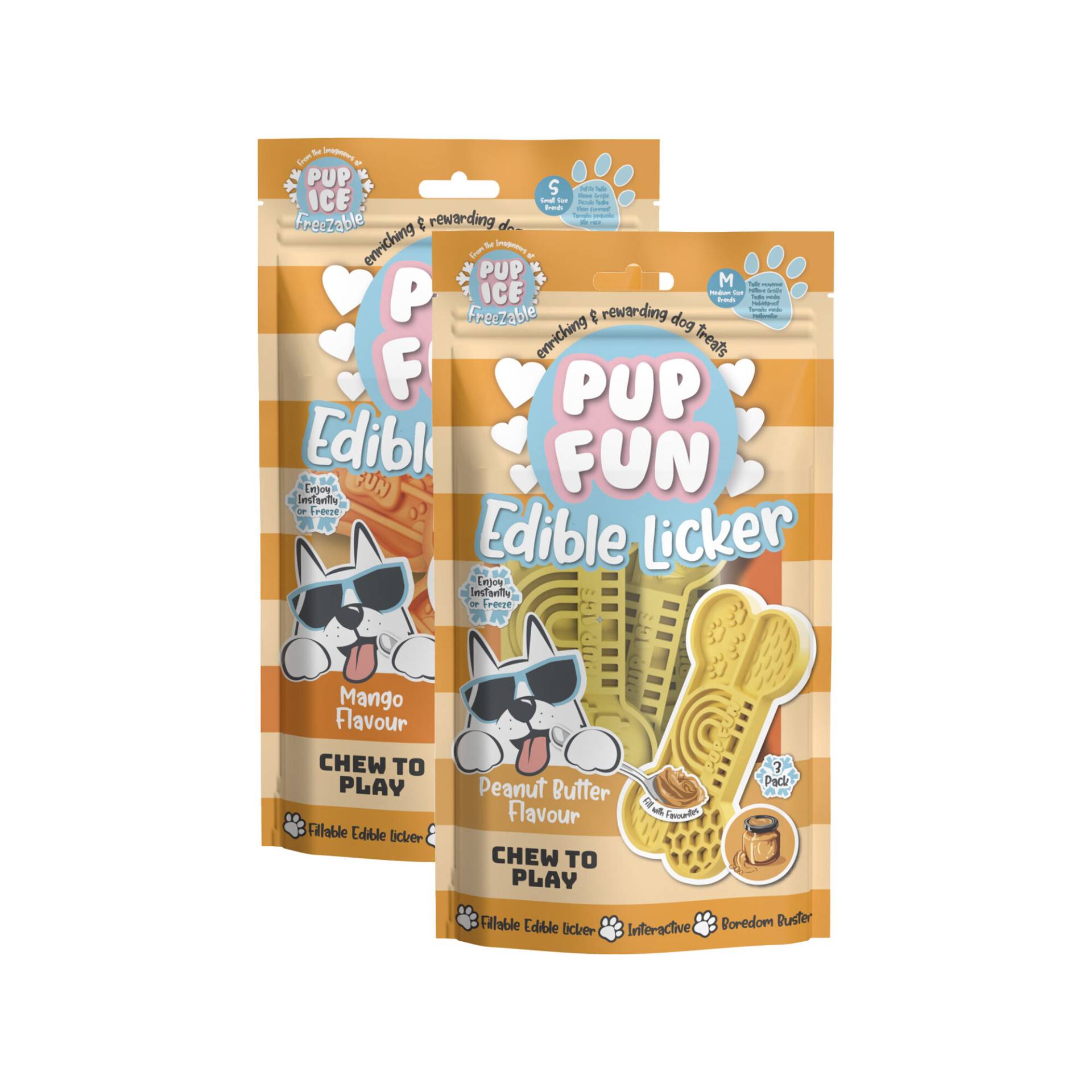 Pup Fun Edible Licker - Erdnussbutter von Pup Ice
