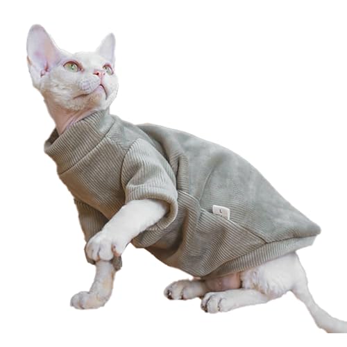 Sphynx Warmer Rollkragenpullover für Katzen, dick, weich, haarlos, Fleece-Kleidung, zweibeiniger Winter-Einteiler für Katzen und kleine Hunde, warmer Outfit, Mantel für Katzen und Welpen, Hellbraun, Sphynx Warmer Rollkragenpullover für Katzen, dick, weich, haarlos, Fleece-Kleidung, zweibeiniger Winter-Einteiler für Katzen und kleine Hunde, warmer Outfit, Mantel für Katzen und Welpen, Hellbraun, von PupCorner