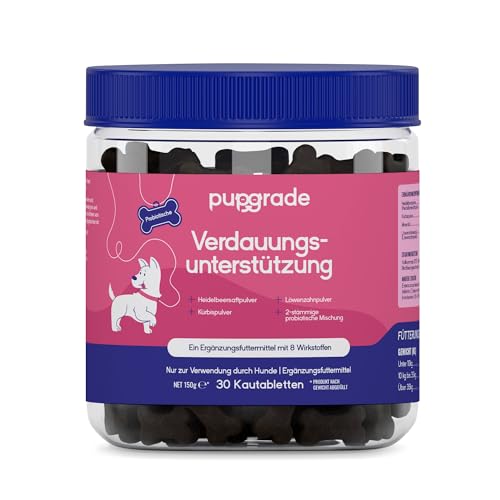 PupGrade Digestive Support Chews für Hunde – Hilft bei Magenverstimmung und Durchfall, unterstützt den Darm und das Immunsystem – Kürbis, Heidelbeeren, Leinsamenöl – 30 weiche Kausnacks PupGrade Digestive Support Chews für Hunde – Hilft bei Magenverstimmung und Durchfall, unterstützt den Darm und das Immunsystem – Kürbis, Heidelbeeren, Leinsamenöl – 30 weiche Kausnacks von PupGrade