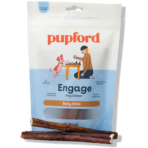Pupford Dickes Kauspielzeug für Hunde und Welpen, gerauchter Geruch, natürlich, langlebig, Einzelzutat, Kauspielzeug für kleine und mittelgroße Rassen von Pupford
