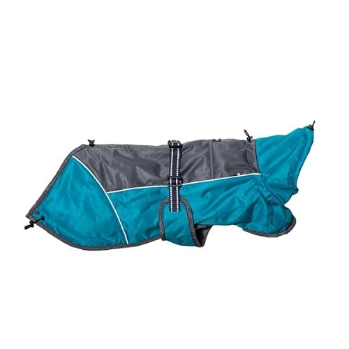 CHIARA Jasper Mantel mit Geschirr CHJ-Y2206BL-M-Wintermantel, Übergangsjacke, Weste (Größe: M, hochqualitativ, Material: 100% Polyester, elastisch, waschbar), Blau-Grau von Puppia