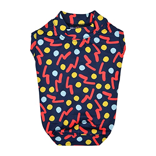 Fete T-Shirt für Hunde, Größe M, Marineblau von Puppia