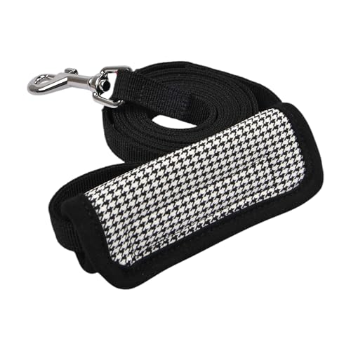Puppia Amatus Hundeleine, Hahnentrittmuster für kleine und mittelgroße Hunde, Schwarz, Größe L von Puppia