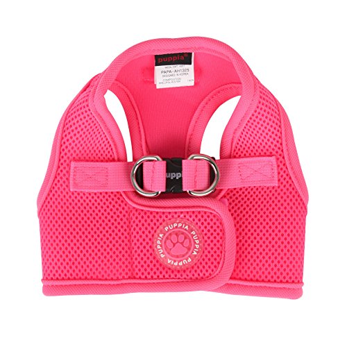 Puppia Hundegeschirr Weste in Neonfarben - Hochwertig und Komfortabel - Auch als Welpengeschirr verwendbar, Pink, XL AH1325 von Puppia