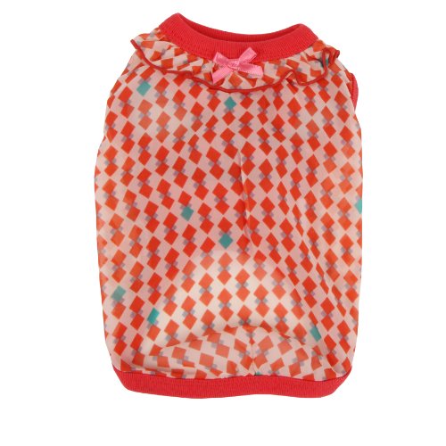 Puppia Authentic Sharon Shirt, groß, orange rot von Puppia