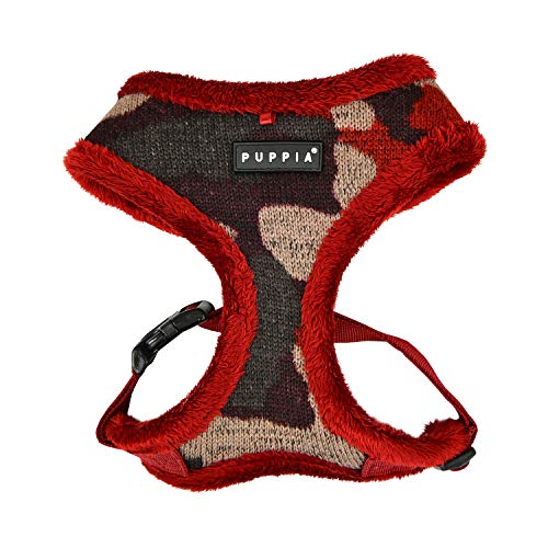 Puppia Colonel Harness Weinrot Camo M Hundegeschirr - 60 g von Puppia