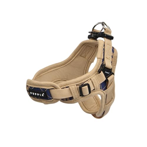 Puppia Corwin Hundegeschirr X, modisches Karomuster, Frühling Sommer, Geschirr für kleine und mittelgroße Hunde, Marineblau, X-Large Puppia Corwin Hundegeschirr X, modisches Karomuster, Frühling Sommer, Geschirr für kleine und mittelgroße Hunde, Marineblau, X-Large von Puppia