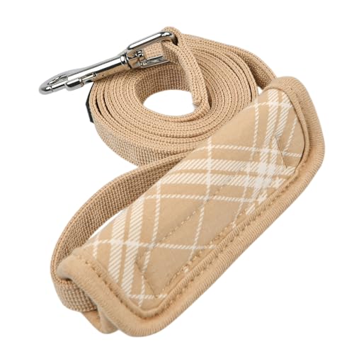 Puppia Cowin Hundeleine, kariertes Muster, für kleine und mittelgroße Hunde, Beige, Größe M von Puppia