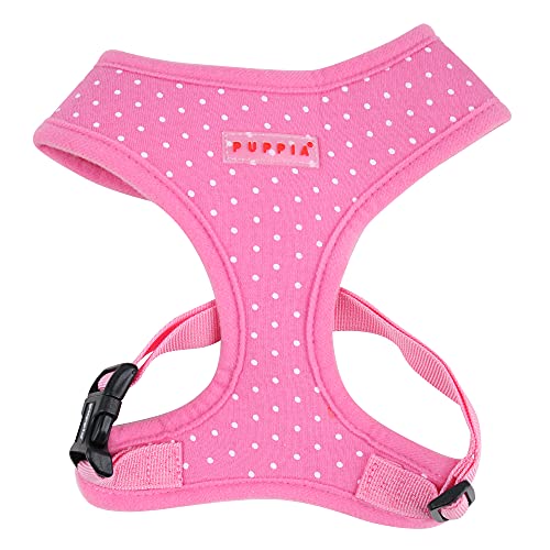 Puppia Dotty Hundegeschirr, Überkopf, kein Ziehen, kein Würgen, Spazierengehen, Training, verstellbar für kleine und mittelgroße Hunde, klein, rosa Puppia Dotty Hundegeschirr, Überkopf, kein Ziehen, kein Würgen, Spazierengehen, Training, verstellbar für kleine und mittelgroße Hunde, klein, rosa von Puppia