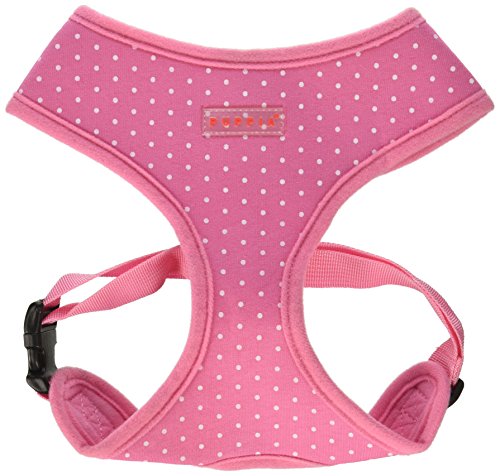 Puppia Dotty Hundegeschirr, Überkopf, kein Ziehen, kein Würgen, Training, verstellbar für kleine und mittelgroße Hunde, groß, Rosa Puppia Dotty Hundegeschirr, Überkopf, kein Ziehen, kein Würgen, Training, verstellbar für kleine und mittelgroße Hunde, groß, Rosa von Puppia