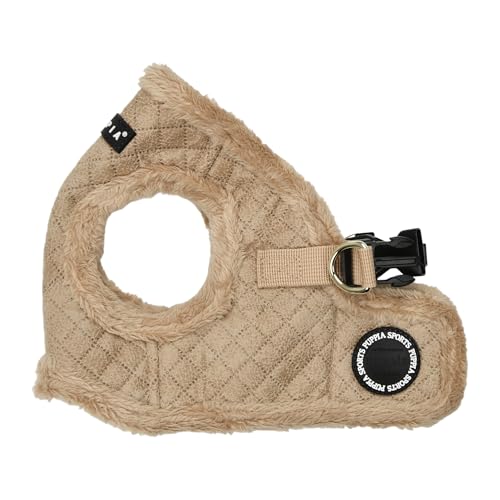 Puppia Douglas Hundegeschirr, Step-in, warm, Winter, Rautenmuster für kleine und mittelgroße Hunde, Beige, Größe M Puppia Douglas Hundegeschirr, Step-in, warm, Winter, Rautenmuster für kleine und mittelgroße Hunde, Beige, Größe M von Puppia