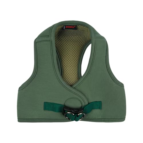 Puppia Eco Hundegeschirr, umweltfreundlich, kein Ziehen, Komfortgeschirr für kleine und mittelgroße Hunde, Khaki, Größe M von Puppia