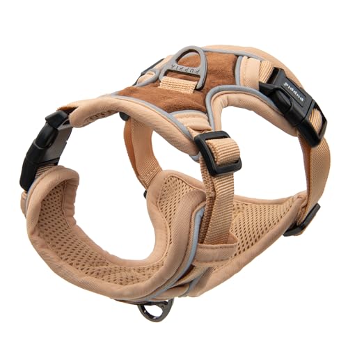 Puppia Frottee-Hundegeschirr, H-Wildleder, warm, Winter, Verstellbarer Brust- und Nackengurt für kleine und mittelgroße Hunde, Beige, Größe XL Puppia Frottee-Hundegeschirr, H-Wildleder, warm, Winter, Verstellbarer Brust- und Nackengurt für kleine und mittelgroße Hunde, Beige, Größe XL von Puppia
