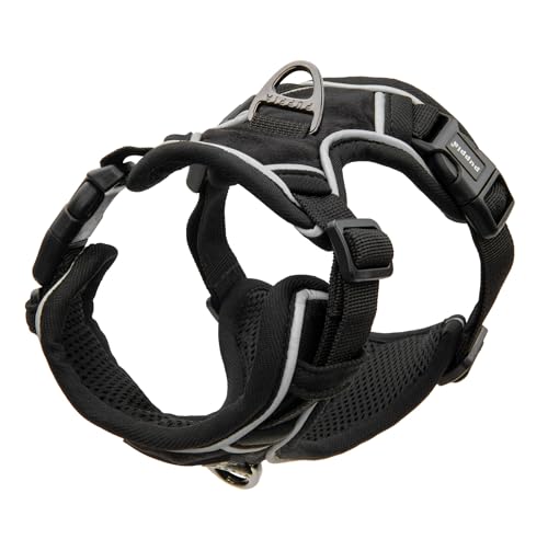 Puppia Frottee-Hundegeschirr, H-Wildleder, warm, Winter, Verstellbarer Brust- und Nackengurt für kleine und mittelgroße Hunde, Schwarz, Größe XXL Puppia Frottee-Hundegeschirr, H-Wildleder, warm, Winter, Verstellbarer Brust- und Nackengurt für kleine und mittelgroße Hunde, Schwarz, Größe XXL von Puppia