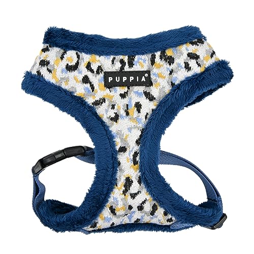 Puppia Huxley Hundegeschirr, Überkopf, warm, Winter, Leopardenmuster, verstellbare Brust, für kleine und mittelgroße Hunde, Blau, Größe M Puppia Huxley Hundegeschirr, Überkopf, warm, Winter, Leopardenmuster, verstellbare Brust, für kleine und mittelgroße Hunde, Blau, Größe M von Puppia