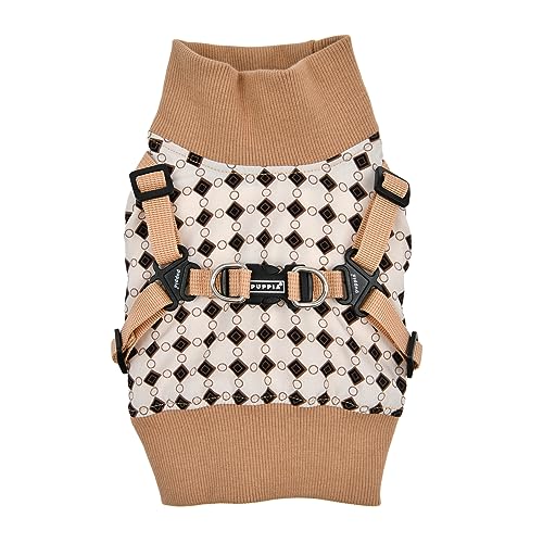 Puppia Jace Jacket Hundegeschirr Pullover Warm Winter Rautenmuster für kleine und mittelgroße Hunde, Beige, Small Puppia Jace Jacket Hundegeschirr Pullover Warm Winter Rautenmuster für kleine und mittelgroße Hunde, Beige, Small von Puppia