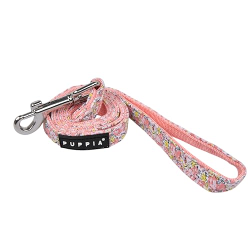 Puppia Kealoha Hundeleine mit Blumenmuster für kleine und mittelgroße Hunde, Rosa, Größe L von Puppia