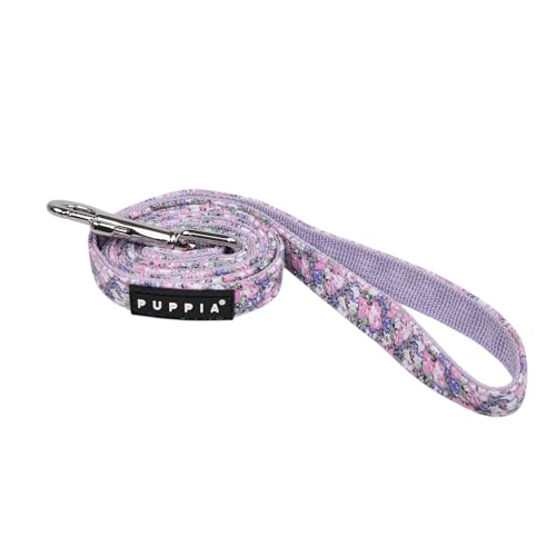 Puppia Kealoha Hundeleine mit Blumenmuster für kleine und mittelgroße Hunde, Violett, Größe M von Puppia