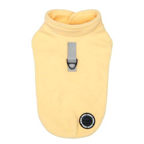 Puppia Lucius Warme Winter-Shirts mit Stehkragen, Polar-Fleece-Hemden mit integriertem Geschirr für kleine und mittelgroße Hunde, Hellgelb, Größe L Puppia Lucius Warme Winter-Shirts mit Stehkragen, Polar-Fleece-Hemden mit integriertem Geschirr für kleine und mittelgroße Hunde, Hellgelb, Größe L von Puppia
